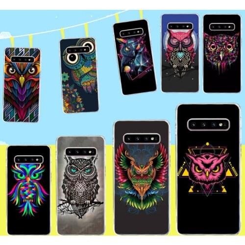 Cool cartoon owl pattern DIY Painted Bling Phone Case for Samsung S9 plus S5 S6 S7 edge S8 S10 plus