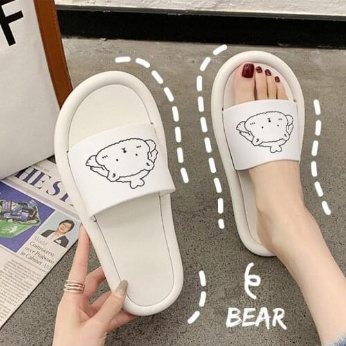 Cartoon cartoon slippers for women to wear in summer lovers indoor lovely home antiskid home women summer cool slippers home