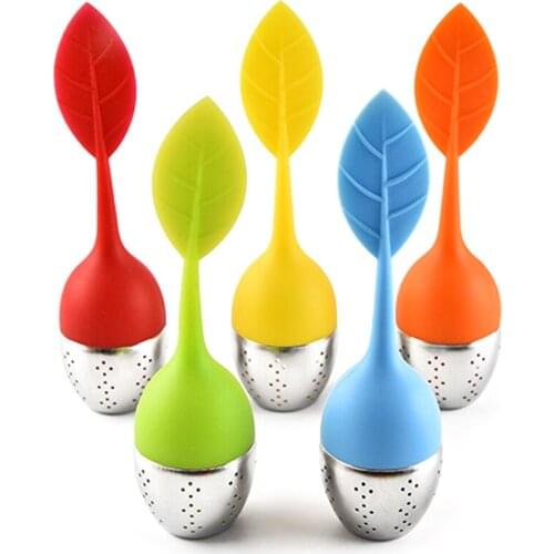 Leaves Silicone Tea Infuser Leaf Tea Filter Diffuser Reusable Tea Strainer Spice Loose Tea Leaf Herbal Tool Teapot Teabags
