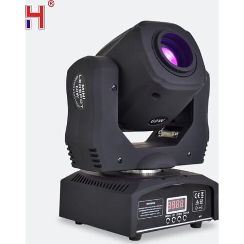 LED Moving Head Professional Stage Lighting Mini Spot 60W Projector For Home Party Disco