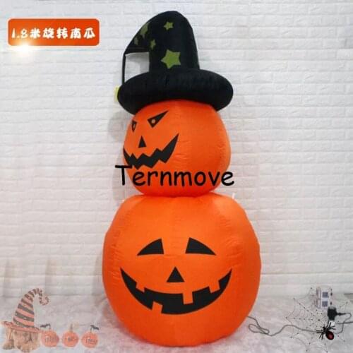 Inflatable lighting Pumpkin Inflatable Halloween LED Lighted Toy Indoor Outdoor Yard Deco Christmas New Year Party Prop Blow Up