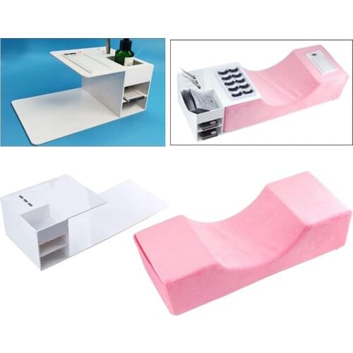 Semi Permanent Make up Eyelash Extension Pillow for Salon Home w/Shelf Kit