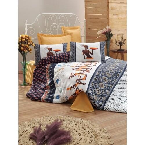 The Bedroom Bedding Is A Comfortable Colored Pattern Printed Duvet Cover 4 Piece Set, Double Super Large bed Sheet