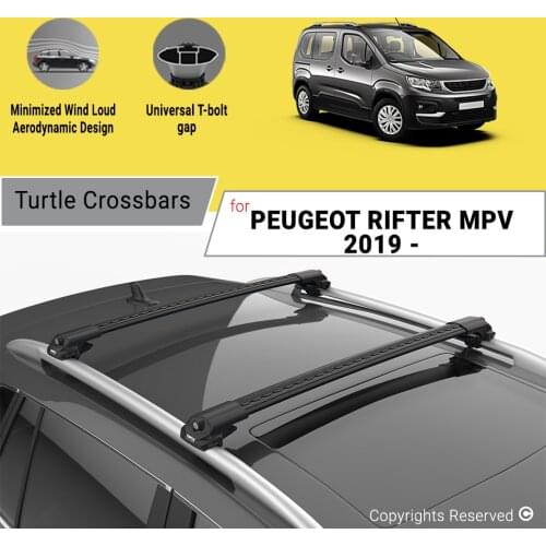 ROOF BARS FOR PEUGEOT RIFTER 2019 ON (SWB AND LWB) ALUMINUM ALLOY SIDEBARS CAR ROOF RACK LUGGAGE CARRIER CROSSBAR