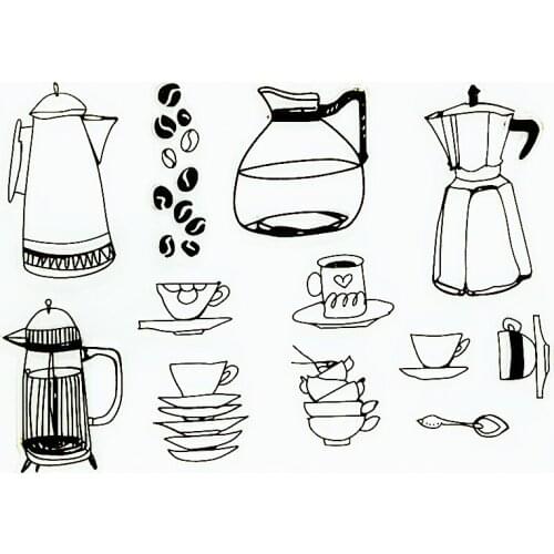 YLCS223 Kettle Silicone Clear Stamps For Scrapbook DIY Album Paper Card Decoration Embossing Folder Craft Rubber Stamp 11*16cm