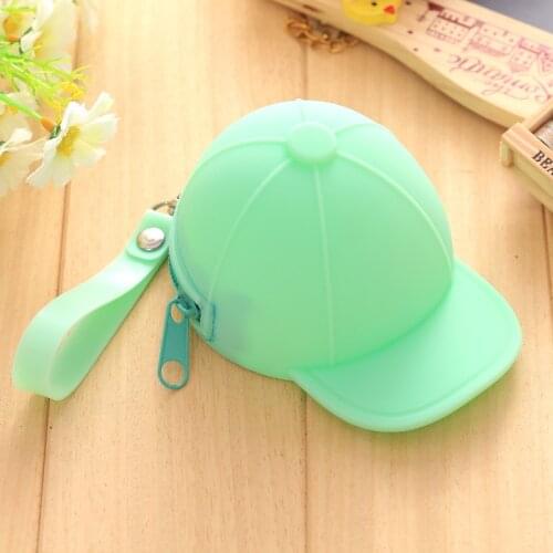 Cap Hat Style Jelly Candy Color Silicone Coin Purse Kids Gift Cartoon Trendy Mini Bag Lady Change Purse Women Smart Wallets