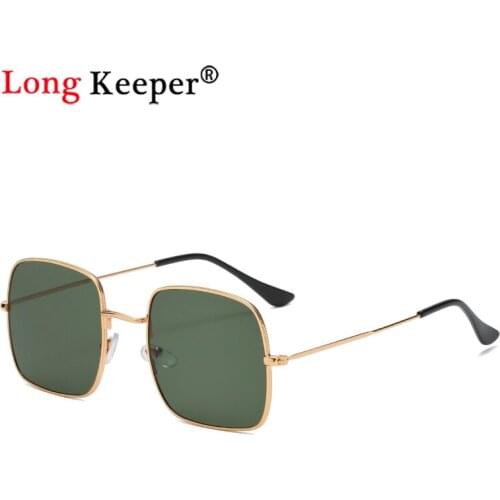 2021 Vintage Sunglasses Men Square Metal Frame Sunglasses Square Classic Retro Sun Glasses Women Luxury Summer Driving Eyewear