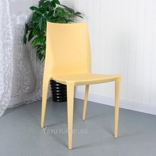 Modern Classic Design home outdoor colorful plastic stack garden furniture dining chair, loft fashion cafe coffee shop chair 1PC