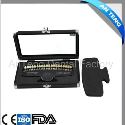 Dental Teeth Whitening 3D Shade Guide Color Comparator With Mirror Tooth Whitening Material 20 Colors