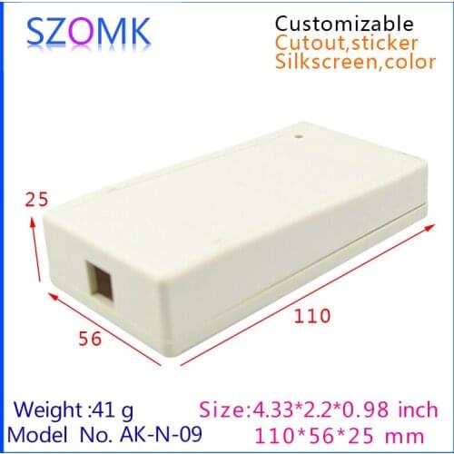 Szomk plastic electronics project box (10 pcs) 110*56*25mm China electronic enclosure outlet box, 2015 new diy plastic enclosure