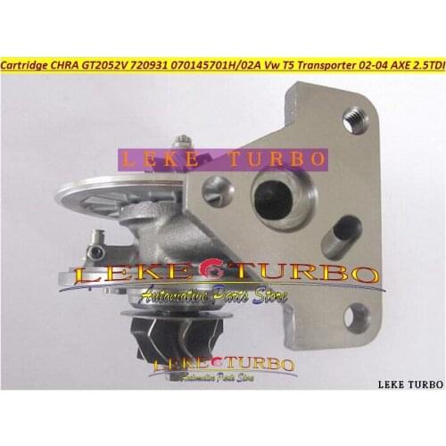 Turbo Cartridge CHRA GT2052V 720931 720931-0004 720931-0002 070145702A Turbocharger For VW T5 Transporter 2002-04 AXE 2.5L TDI