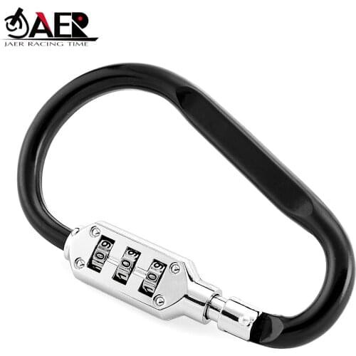 JAER Motorcycle Bike Padlock Lock Code Anti-theft Cable Password for Security Mountain Bicycle Motorbike Luggage Bag Padlock