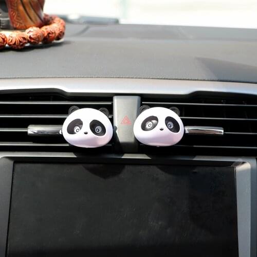 1 pair Panda Air Freshene rCar Air Conditioning Vent Perfume Panda Eyes Will Jump 5 Colors Parfume Car Styling