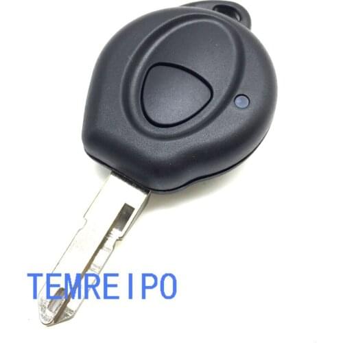 10pcs/lot one button remote control key shell for peugeot entry keyless replacement key case