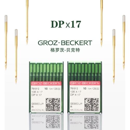 100PCS GROZ BECKERT DPX17 Titanium Gold Double Needle Sewing Machine Needles Button Hole Machine Needle Knotting Machine Needles