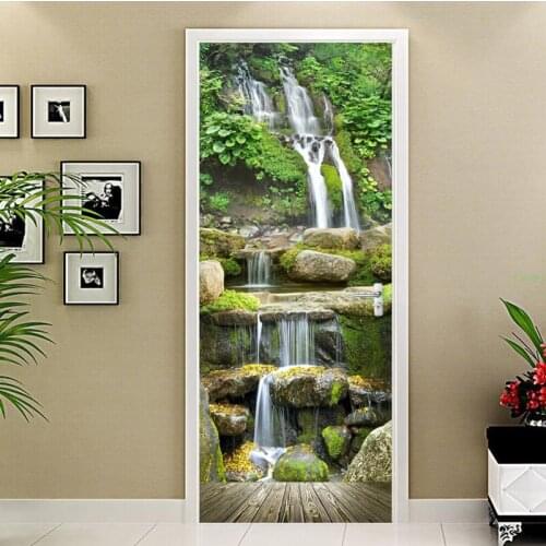 3D Wallpaper Modern Waterfalls Landscape Photo Wall Murals Living Room Study Door Sticker Home Decor PVC Waterproof Wall Papers