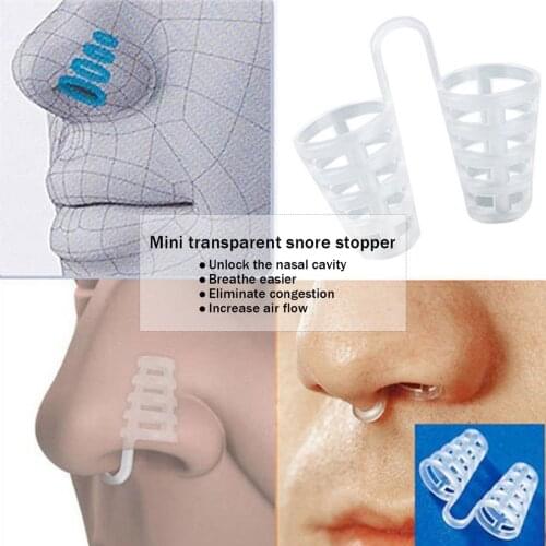 4pcs Healthy Sleeping Aid Equipment Stop Snoring Magnetic Anti Snore Apnea Nose Clip Mini Transparent Anti-Snoring Device hot