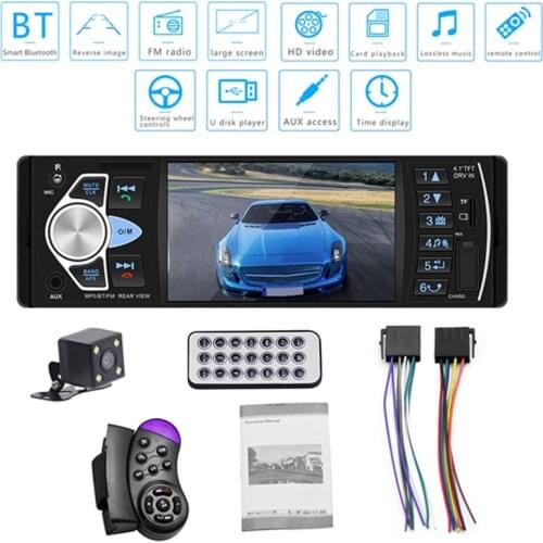 4.1 Inch HD Car Radio MP5 Player Bluetooth Music Hands-free Calling Vehicle Touch Screen Stereo FM Radio 4022D with Rear Camera