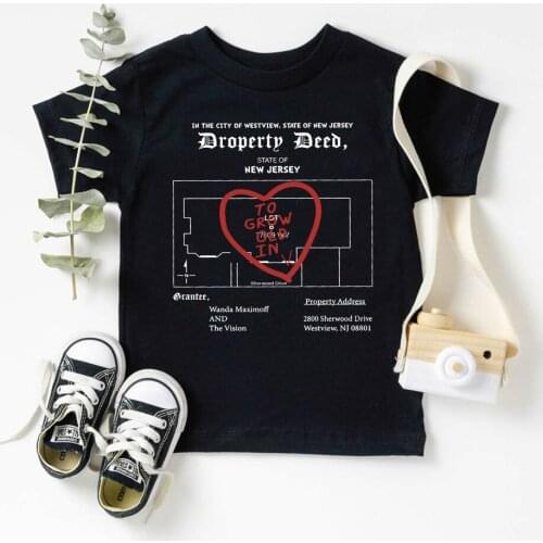 WandaVision Property Deeb To Grow Old In Vision Tee for Kids Superhero TV Show Shirt Girls Boys Summer T Shirt Children Tees Top