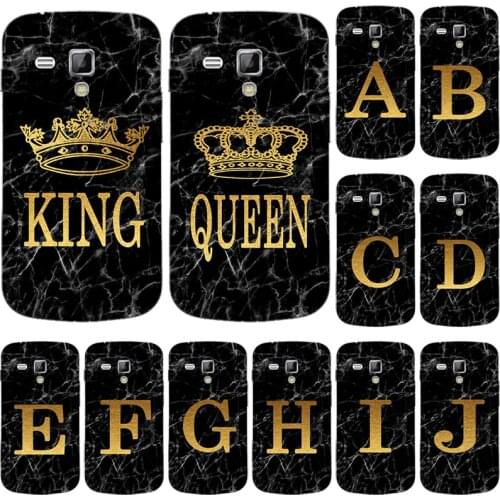 Phone case for Samsung Galaxy Trend Plus S7580 / S Duos 2 S7582 S7562 / Trend Duos S7560 Marble Golden alphabet Soft Print Cover