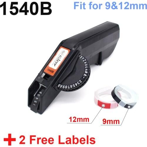 Cidy 1540B label maker manual add 5 tape for 9 & 12 mm 3d engraving replacement for dymo 12965 1610 motex e5500 e101 label print