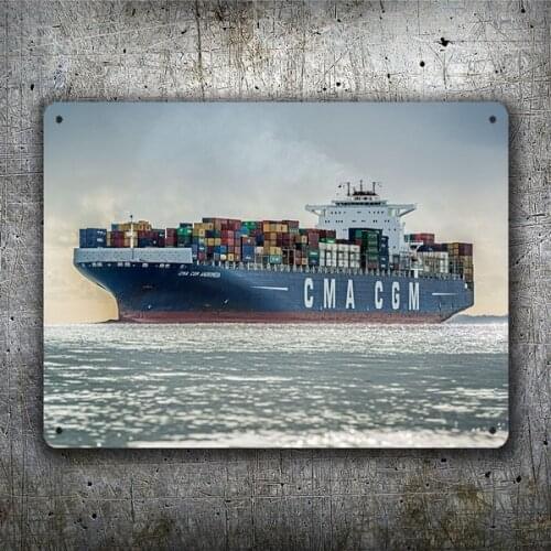 CMA-CGM Vintage Tin Metal Sign Pop Decor Home Bar Pub Man Nostalgia Advertisement Poster Art Wall