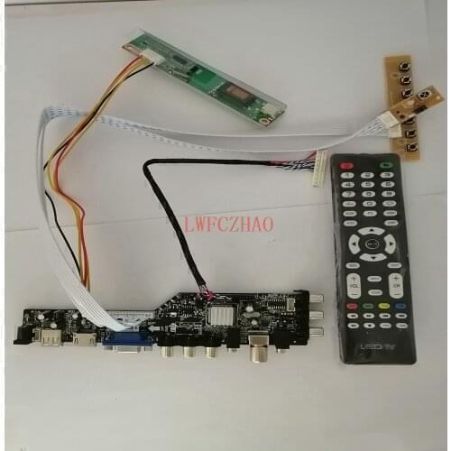 DVB-T2/T DVB-C 3663 TV Monitor Kit for QD14XL20 Rev.03 LCD LED screen HDMI+VGA+USB+TV Controller board Driver