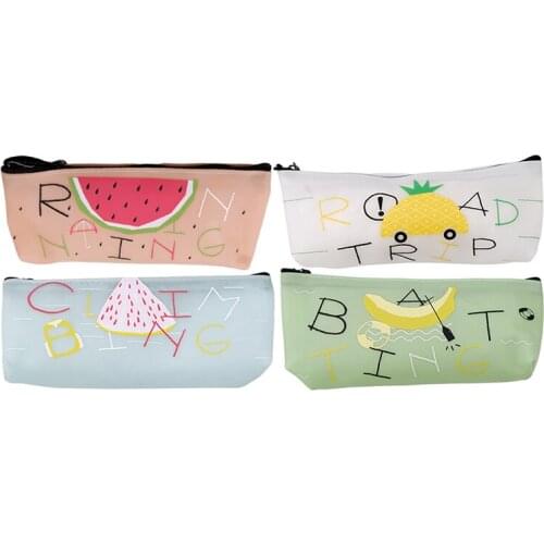 Cosmetic Bag Make Up Organizer Wash Kit Makeup Case Storage Pouch Transparent Travel Women Ladies Zipper Fashion Pillow Fruit