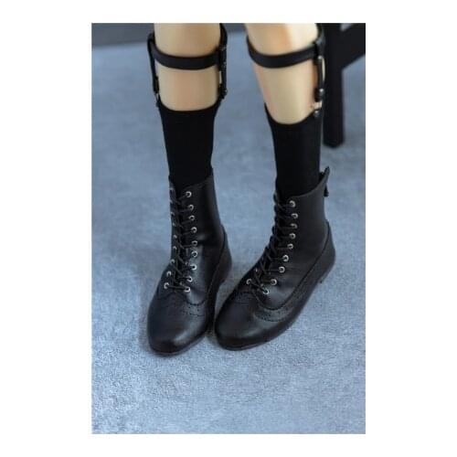 BJD doll shoes Black thigh-high leather boots, zipper shoes for 1/3 1/4 1/6 BJD DD SD MSD MDD YOSD doll accessories