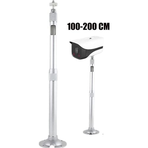 Aluminum Silver Projector Ceiling Mount Stand 100-200cm Expansion Adjustable Surveillance CCTV Camera Stand Wall Mount Bracket