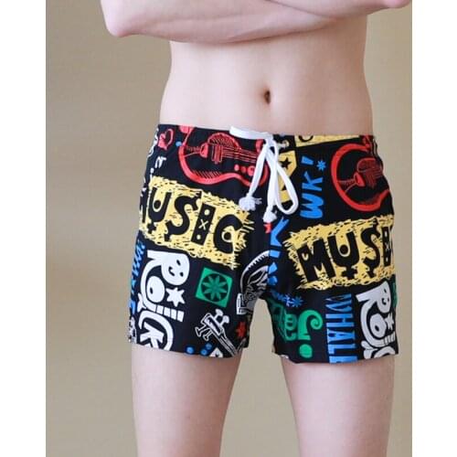 Men Beach Board Shorts Summer Swimming Trunks Male Swimwear Quick Dry Breathable Loose Print Elastic Casual Shorts