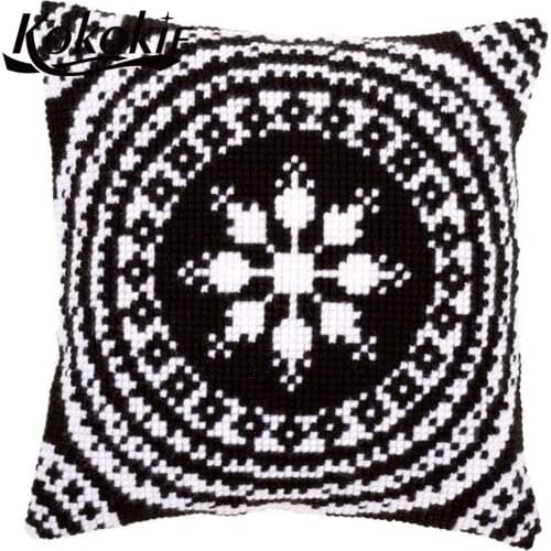 Handicraft embroider needlework kits snowflake pattern cushion mat cross stitch kit handmade accessories for throw pillow case