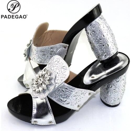 New Arrival Italian In Women High Quality African Wedding Shoes Women Luxury 2020 Rhinestone Wedding Party Shoes Summer Slippers