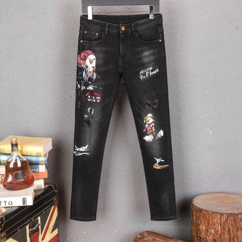 2021 NEW NALANXINDE jeans European style jeans pants Men Slim jeans denim trousers button luxury Pencil Pants jeans for men