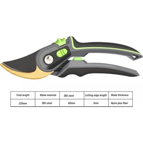 Trim Horticulture Hand Pruner Cut Secateur Shrub Garden Plant Grafting Pruning Shears Scissor Tool Anvil Branch Shear Orchard