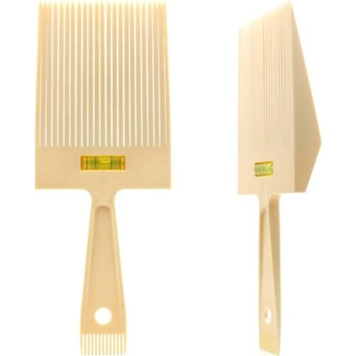 Barber Shop Wide Tooth Flat Comb With Level Instrument Hairdresser Cutting Comb Professional Hair Comb Styling Tool Flat Comb