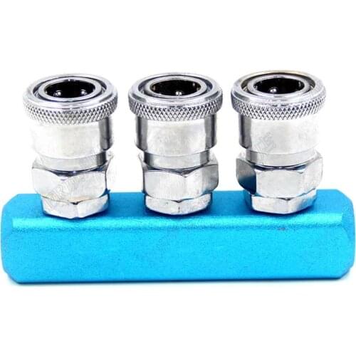 Pneumatic 3 Ways Air Hose Quick Coupler Socket Connector Pipe Fitting SML-2
