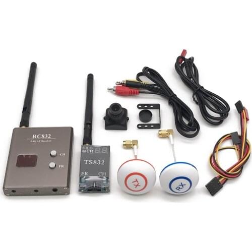 FPV 5.8G 600mW 48CH Wireless AV Transmitter Receiver TS832 + RC832 Tx Rx Set /CCD 800TVL 2.1mm FPV Camera for RC FPV Drones
