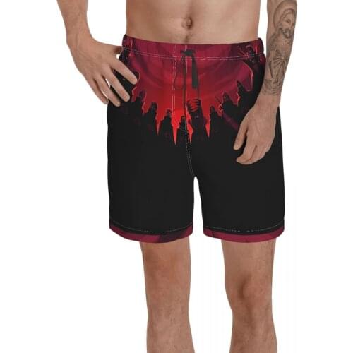 Promo Causal Japan Anime Akatsuki Anime Red Cloud Print Breathable Quick Dry Humor Graphic Creative swimwear