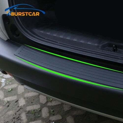Xburstcar Auto for Ford Ecosport 2018 - 2020 Car Trunk Door Sill Plate Protector Rear Bumper Guard Rubber Pad Trim Cover Strip