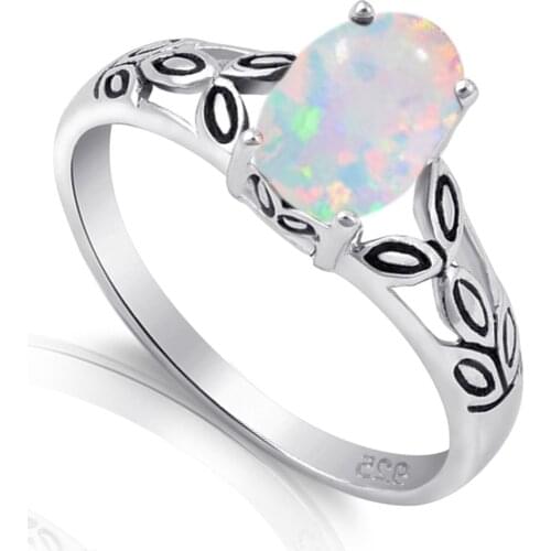 Luxury Gorgeous Women Jewelry Imitation Opal Bridal Rings for Wedding Engagement Set Gifts