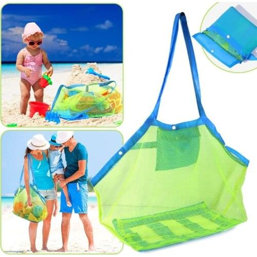 Large Size Net Bag Tote for Sand Toys Beach for Kids Collecting Shells Beach Mesh Children Sand Pool Supplies