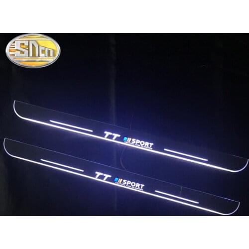 SNCN 2PCS Waterproof Acrylic Moving LED Welcome Pedal Car Scuff Plate Pedal Door Sill Pathway Light For Audi TT Quattro Roadster