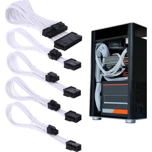 Sleeve Extension Power Supply Cable 24-pin A TX 8-pin PCI-E 8pin CPU 6-pin 4-Pin