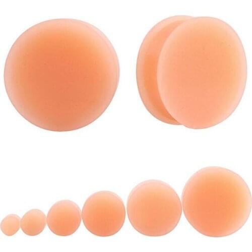 Ybollar 1 Pair Silicone Ear Plugs and Tunnels Piercing Flexible Earring Gauges Skin Ear Stretchers Expanders Body Jewelry