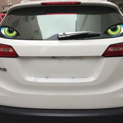 Funny Design 3D Stereo Reflective Cat Eyes Pattern Car Sticker Car Side Fender Eye Stickers Adhesive Rearview Mirror Decal