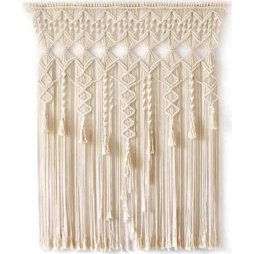 Macrame Curtain Bohemian Woven Wall Hanging Handwoven Tapestry Doorway Window Curtains Macrame Wedding Room Decoration