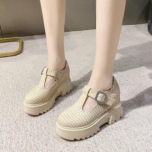 Brand New Female Gothic High Platform Mary Janes Pumps Wedges High Heels Womens Pumps 2022 Party Punk Cosplay Shoes Woman