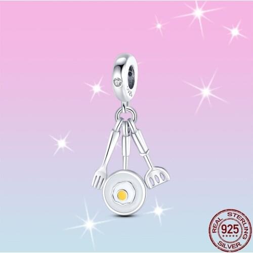 2021 New HOT SALE 100% Sterling Silver 925 Kitchenware Pan Charms Fit Original Pandora Bracelet For Women Jewelry Gift
