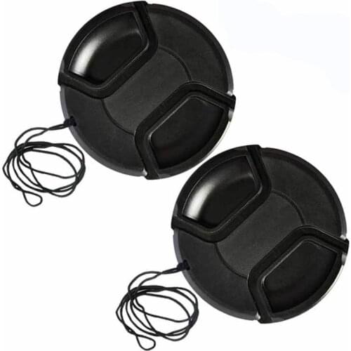 10pcs/lot 49 52 55 58 62 67 72 77 82 86mm center pinch Snap-on cap cover for all camera Lens without logo